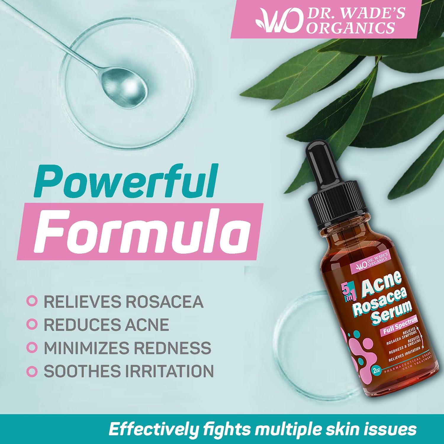 Acne Treatment Serum - Natural Skin Care Serum for Acne and Dark Spots with Niacinamide, Tea Tree Oil, Hyaluronic Acid & Tamanu Oil - Effective Rosacea Treatment - Acne Serum for Oily Skin: Beauty