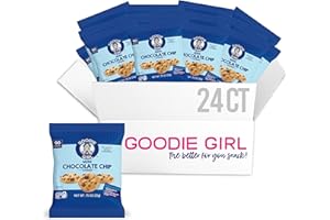 GOODIE GIRL COOKIES Goodie Girl Mini Chocolate Chip Gluten Free Cookie Snack Packs | Peanut Free, Gluten Free, Egg Free, Dairy Free | 90 Calories (Includes 24 Snack Packs)