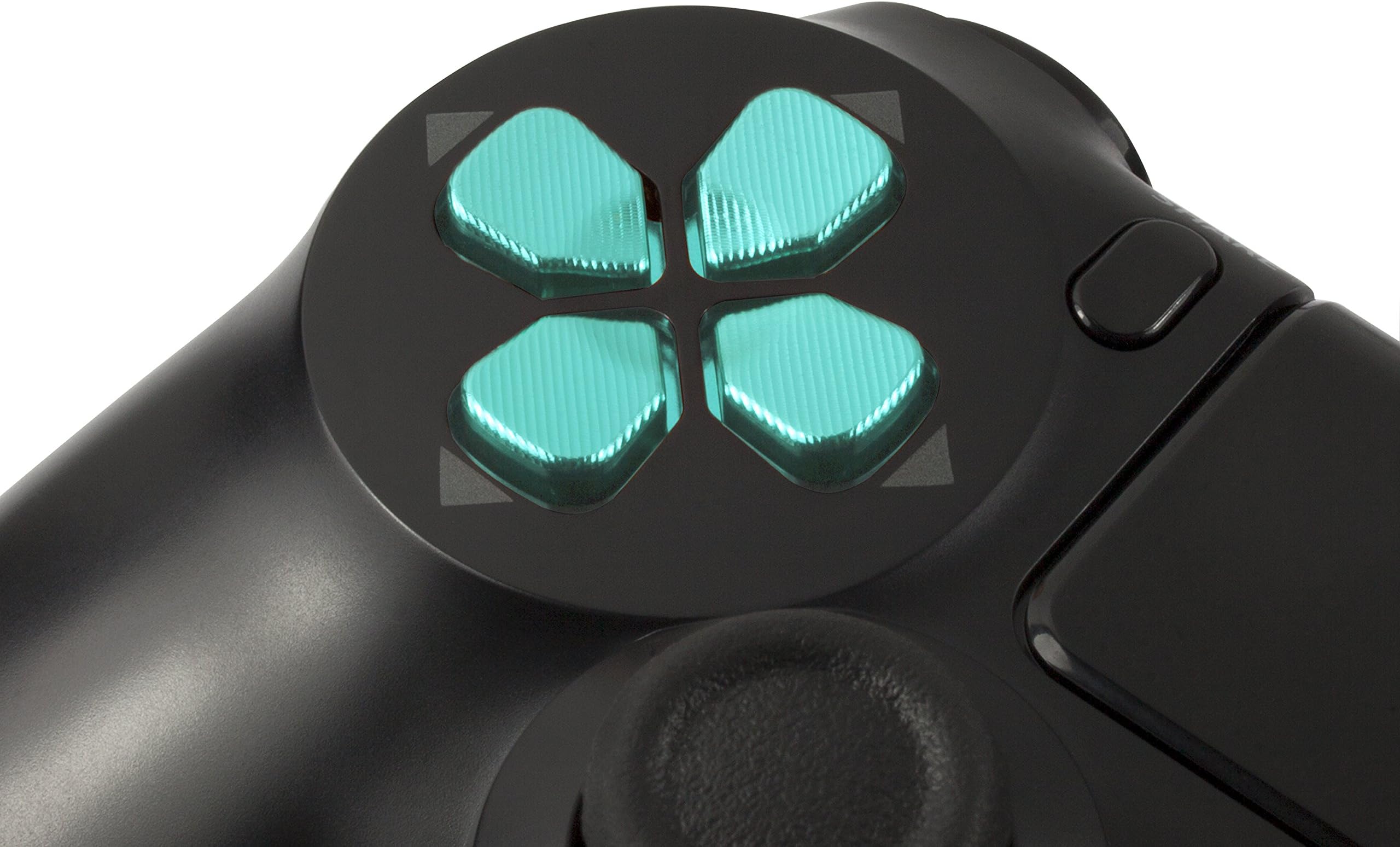 GAMINGER Aluminum Directional Pad D-Pad for Sony PlayStation 4 Dualshock 4 Controller Keys Buttons Accessories for PS4 Custom Mod Caps Alu Tuning – GREEN