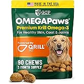 Omega 3 for Dogs – Dog Joint Support Soft Chews – Fish Oil Supplement for Dogs with EPA & DHA – Krill Oil Dog Chews – Supports Skin & Coat