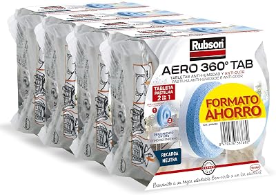 Aero 360° Tab Tabletas Recambio Deshumidificador, 4 Recargas x 450 g
