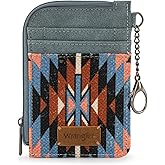 Montana West Wrangler Card Wallet for Women Vintage Aztec Western Credit Card Holder for Women Credit Card Wallet with Zipper Pocket WG2213-W005NY