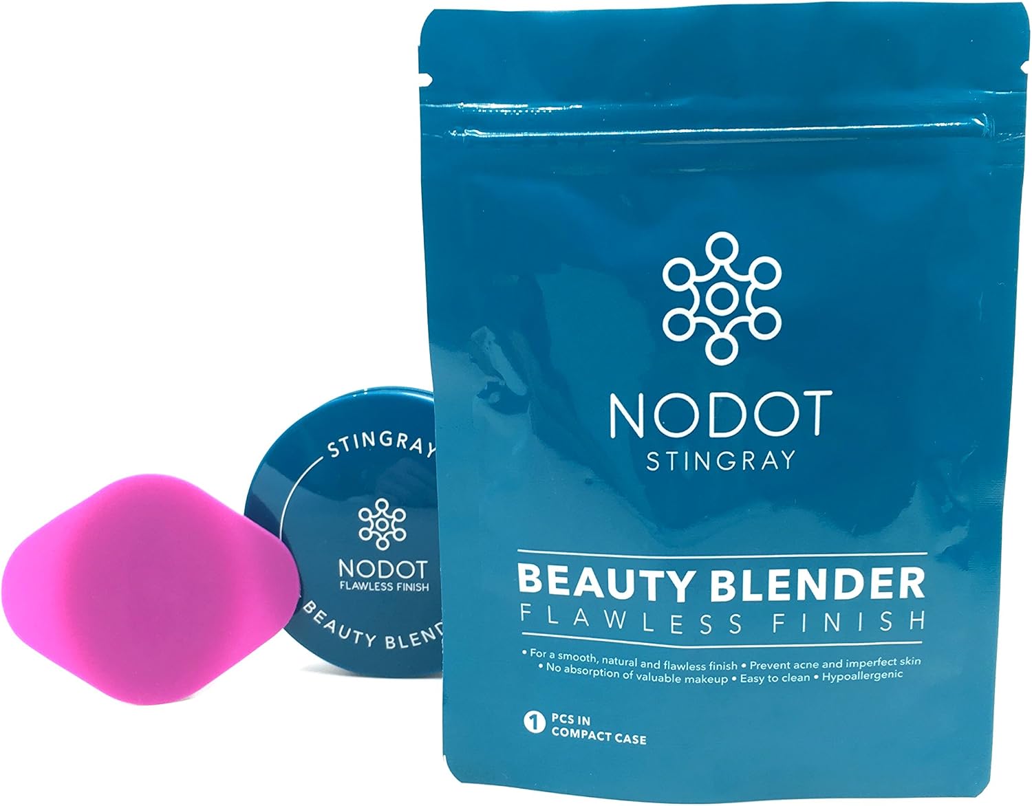Nodot Stingray Beauty Blender, Smooth Natural & Flawless Finish, Liquid Make-Up Application, Prevent Acne and Imperfect Skin - Image 5