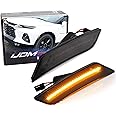 iJDMTOY Smoked Lens 27-SMD Amber Full LED Bumper Side Marker Light Kit Compatible With 2013-2014 Cadillac ATS, 2017-up Cadillac XT5; Compatible With 2019-up Chevy Blazer, Replace Amber Sidemarkers