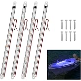 RVZONE Marine LED Boat Strip Lights, Blue 4‑Pack IP67 Interior Lighting | 12V Marine LED strip lights, IP67 silicone housing, 1.3W, dual‑install options, 50000‑hr lifespan for boat marine lighting