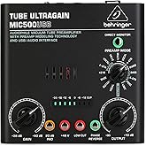 Behringer TUBE ULTRAGAIN MIC500USB Audiophile Vacuum Tube Preamplifier with Preamp Modeling Technology and USB/Audio Interface