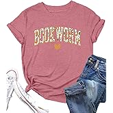 Reading Shirts for Women: Book Worm Shirt Reading Teacher Shirt Funny Book Graphic Tee Tops Book Lover Gift