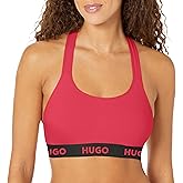 Hugo Womens Bold Logo Cotton Stretch Padded Bralette