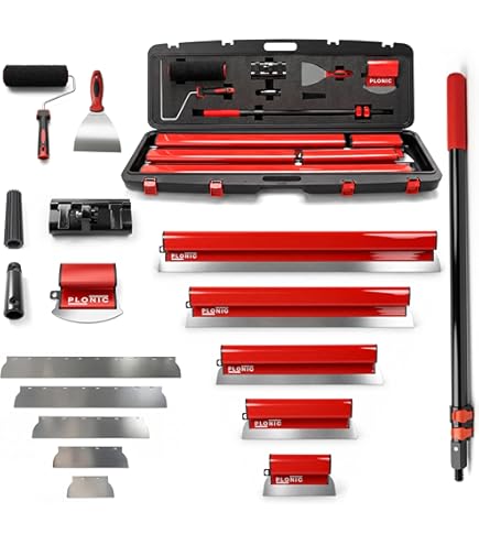 3-Pack 18" Drywall Mud Roller Set – With 12-18" Adjustable Frame & 2.3-7ft Telescopic Pole For Large Walls