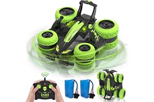 Eulogia Remote Control Flip Car for Boys 4-7, 2.4GHz Drift Stunt Car with Lights, Batteries, Reatures 360° Rotation, Go Sideways, Dance, Jump, Over Various Terrain Toys Gifts for Birthday, Christmas