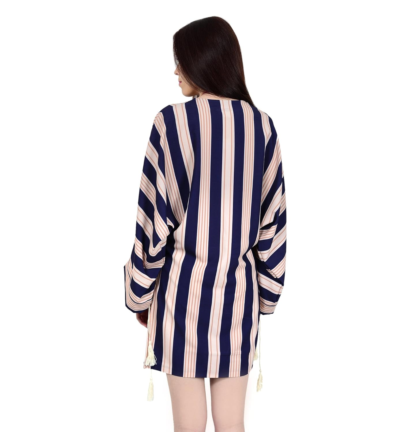 nidhi munim designs striped plunge cover up