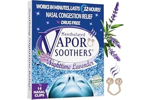 Vapor Soothers by Scenttech, Snore Reducing- Anti Snoring Aid, Nasal Dilators for Breathing, Instant Nasal Congestion Relief, Nighttime Lavender, 14 Count, Drug-Free