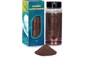 Bazayona Ultra Fine Glitter Powder 3.5oz Multi Purpose Premium Glitter for Arts & Crafts Epoxy Resin Jewelry Making Decoration Weddings Cards Flowers Cosmetic Body Nails Hair - Irish Light Coffee