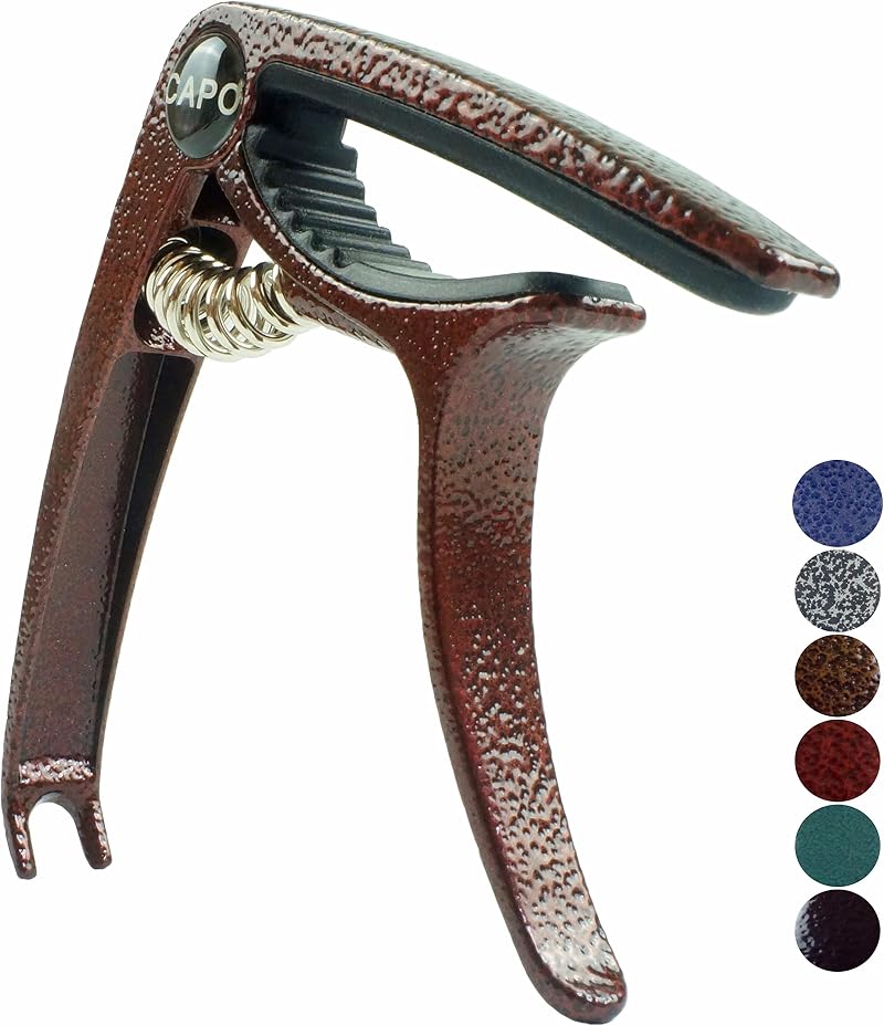 SUCCESS Guitar Capo Zinc Alloy Lightweight 2-in-1 with Pin Puller Dark Red