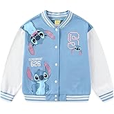 Disney Lilo & Stitch Girls Letterman Varsity Bomber Jacket for Big Kids