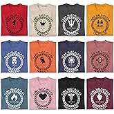 Personalized Camp Half Blood Shirt with 13 Cabins, Percy Jackson Fan Shirt, Unisex Greek Mythology Graphic T Shirt, Customizable Tee, Book Lovers Gift Orange