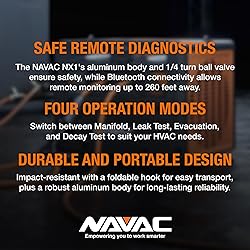 NAVAC NX1 Nexus Digital Manifold Gauge - Bluetooth
