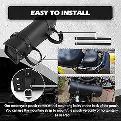 YGDMD Leather Motorcycle Handlebar Bag,Large