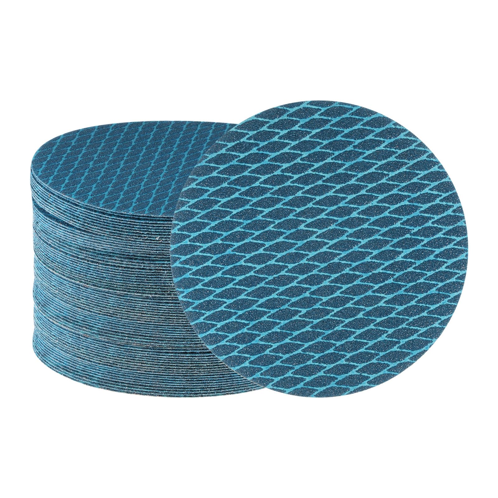 uxcell 70pcs Diamond Shape Sanding Discs 6 Inch 80 Grit Hook and Loop Woodworking Automotive Finishing Discs Sandpaper Pads for Random Disc Sander Orbital Sander