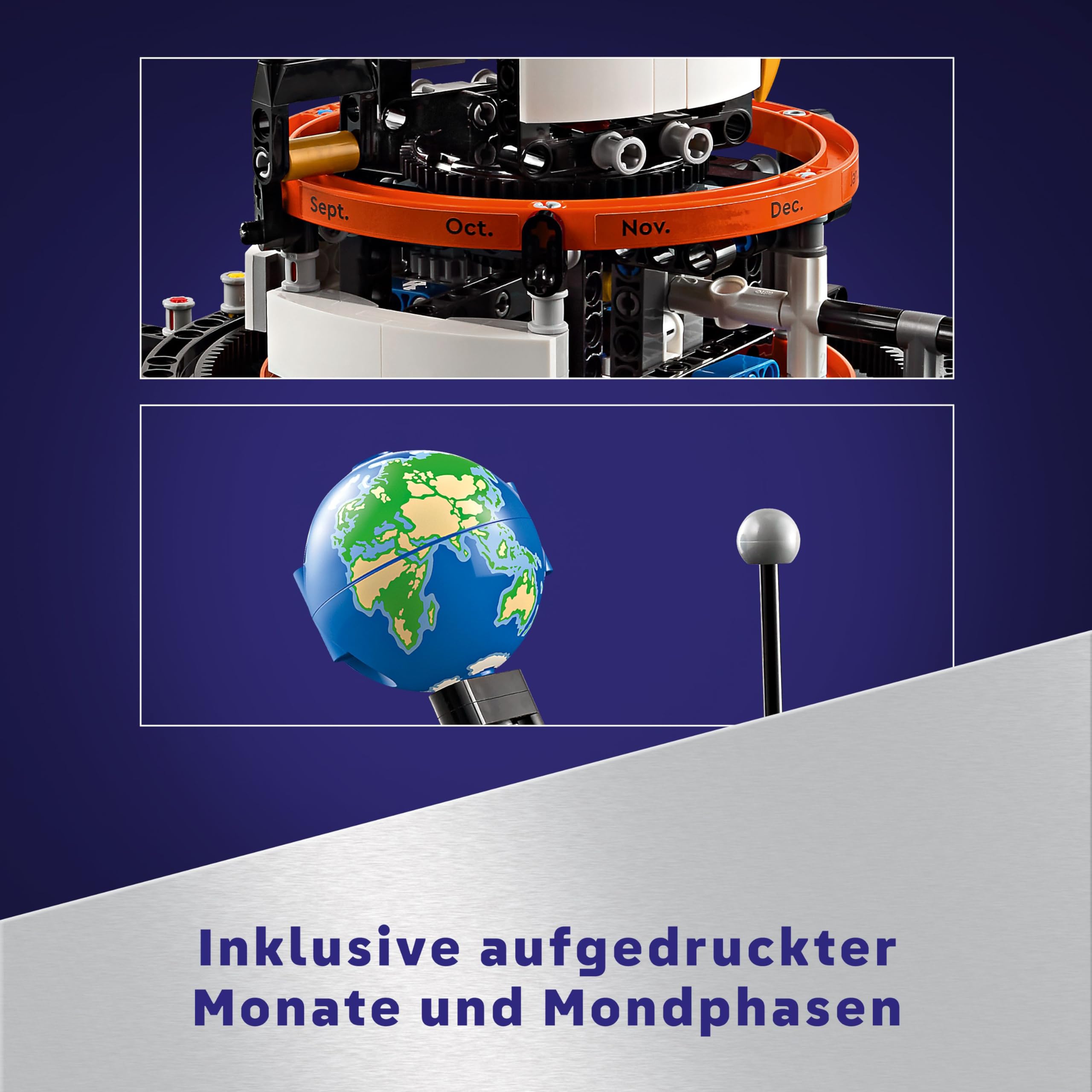LEGO Technic Sonne Erde Mond Modell Spielset, Geschenk für Kinder ab 10 Jahren, Weltraum Spielzeug zur Darstellung des Sonnensystems, lässt Jungen und Mädchen fantasievoll Spielen 42179