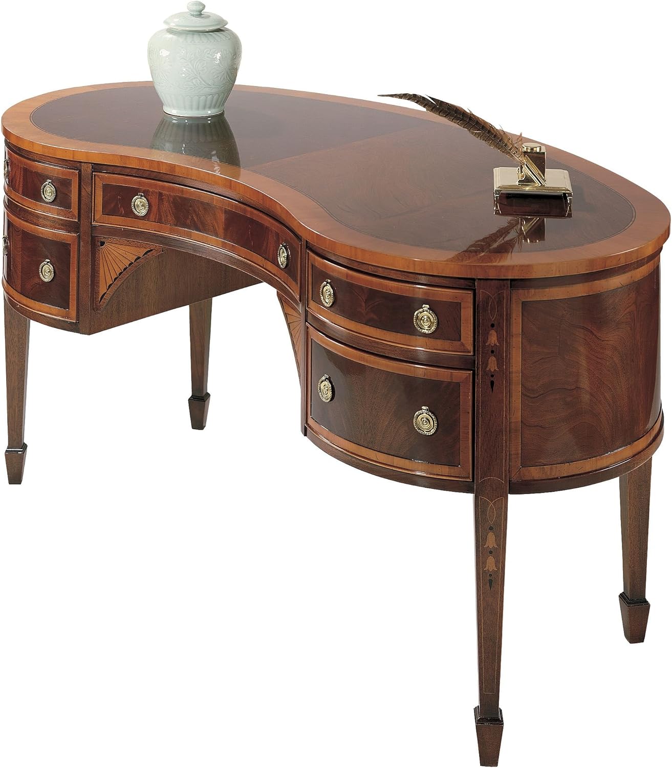 Amazon Com Hekman Furniture Kidney Writing Desk In Copley Finish 6 1148 Furniture Decor
