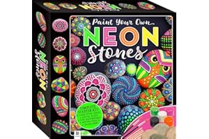 Paint Your Own Neon Stones-This Complete Starter Kit includes all you need to create Vibrant, Three-Dimensional Art to display in your Home or Garden