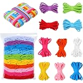 MySHUCE 1000 Pcs Weaving Loom Loops Refill for 7 Inch Potholder Loom | 10 Colors DIY Elastic Loom Loops Durable Nylon Kit Crafts Projects Pastel Loops Flexible Loom for Adults DIY Projects Gifts
