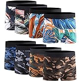 Xaanelr Men's Underwear Boxer Briefs Bamboo Viscose Trunks Soft Comfortable Multipack