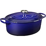 Le Creuset Enameled Cast Iron Signature Oval Dutch Oven, 6.75 qt., Indigo