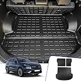 Rongtaod Cargo Mat Compatible with 2021-2023 Hyundai Santa Fe (Fit 5 Seats) Trunk Mat Cargo Mat Cargo Liner All Weather Trunk Liner 2022 Santa Fe Accessories (Trunk Mat+Backrest Mats)