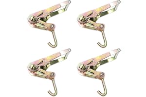 WORLDPAC GRIPON (Pack of 4) 2-inch Ratchet with Finger J Hook Tie Down