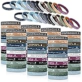 HyDren 120 Pcs Religious Silicone Wristbands Bulk Bible Rubber Bracelets Colorful Inspirational Christian Scripture Bracelets for Pastor Grandparents Day Clergy Appreciation(Pastel Colors)