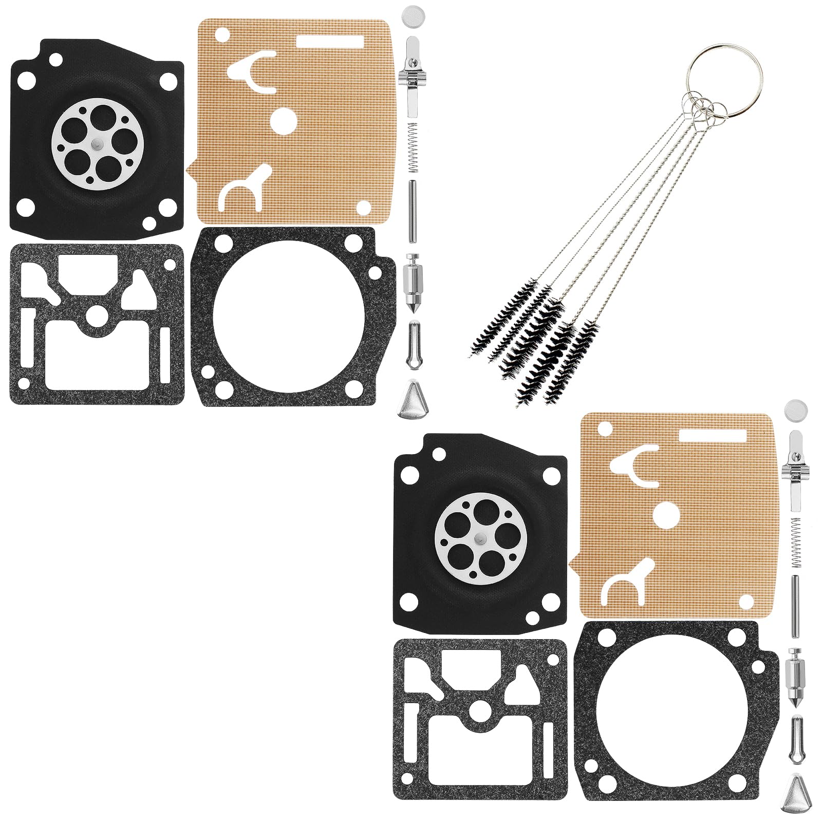 QAZAKY Pack of 2 Carburetor Rebuild Kit Compatible with Zama RB-31 C3A-S4A C3A-S4B C3A-S4C C3A-S19 C3A-S25 C3A-S26 C3A-S27 C3A-S27A C3A-S27B C3A-S27C C3A-S27D C3A-S31 C3A-S31A C3A-S31B C3A-S31C MS360