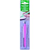 Clover 1226 Amour Steel Crochet Hook No. 12, 0.60mm , Pink