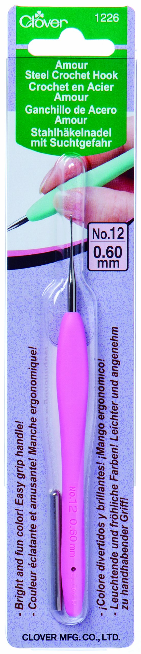 clover Amour Crochet Hook: 0.60mm, Pink, 0.6mm — image 1
