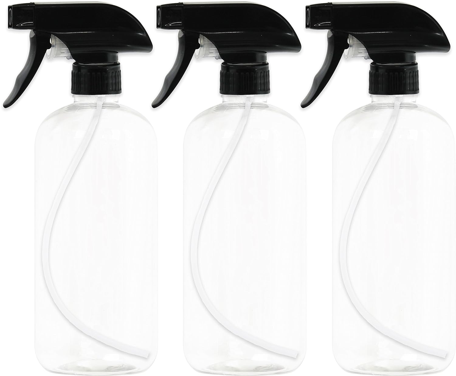 3 Pack - EPAuto Heavy Duty Chemical Resistant Bottles with Sprayer (16 oz), Clear: Industrial & Scientific