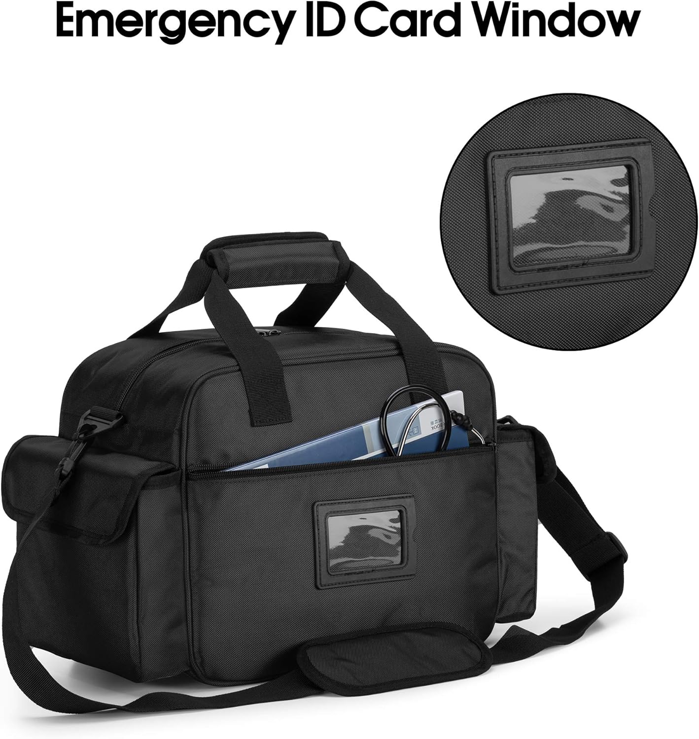 Trunab Medical Bag Empty, Home Health Nurse Bag, Portable Medical Supplies Shoulder Bag for Hospice Home Visit - Image 5