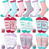 Bonuci 6 Pairs Horse Socks for girls Fuzzy Equestrian Socks Funny Christmas Horse Gifts for Women Riding Animal Lovers