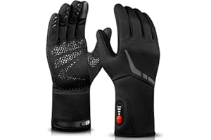 MATKAO Heated Gloves Liners for Men Women Rechargeable, Thin Electric Heated Work Gloves Liners for Arthritis Raynaud, Touch Screen Winter Heated Gloves for Women with Battery