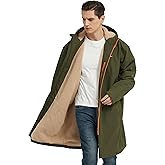 NORDIC OUTLAND Waterproof Winter Coat, Sherpa Lined Hooded Parka, Windproof Change Robe with 2 Pockets, Long Sleeve