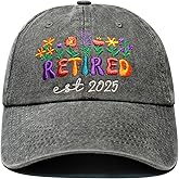 Acotxber Retirement Gift for Woman 2026 Retirement Hats for Women Grandma Mom Wife Adjustable Embroidered Baseball Cap
