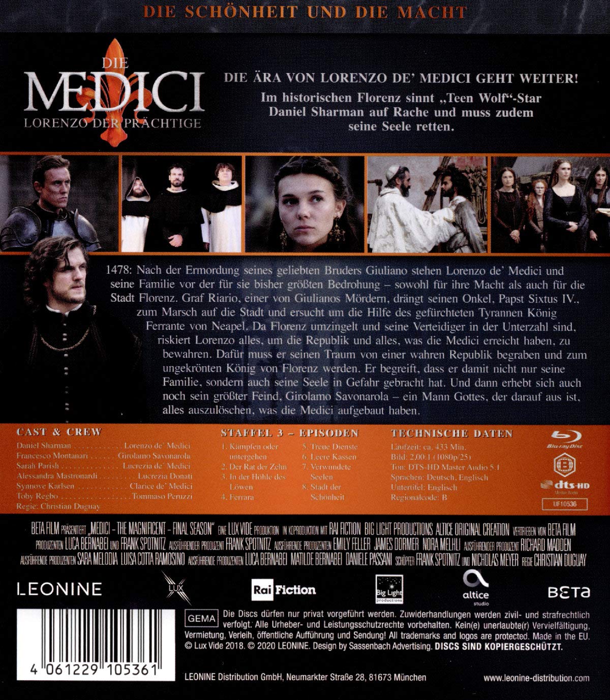 Amazon Com Die Medici Lorenzo Der Prachtige Staffel 3 Sean Bean Brian Cox Daniel Sharman Alessandra Mastronardi Synnove Karlsen Sebastian De Souza Pietro Ragusa Annabel Scholey David Brandon Sarah Parish Medici