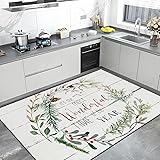 TuLdys Kitchen Mat Cushioned Rug Pu Waterproof Leather, 1.5x2.5ft/18x30in, Non Slip Standing Desk Mat Comfort Floor Mats for