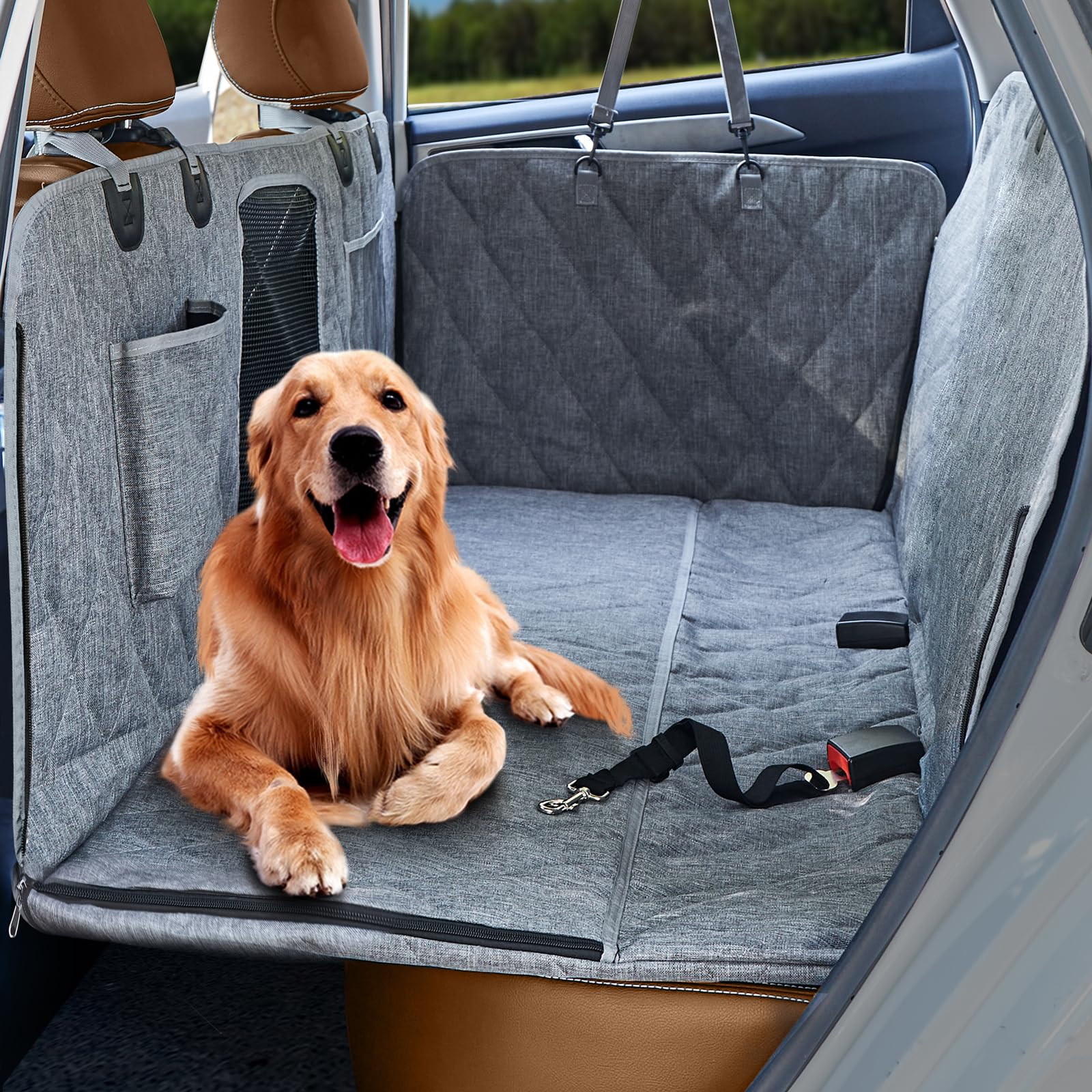 4in1 convertible dog car seat cover waterproof nonslip 600d heavy