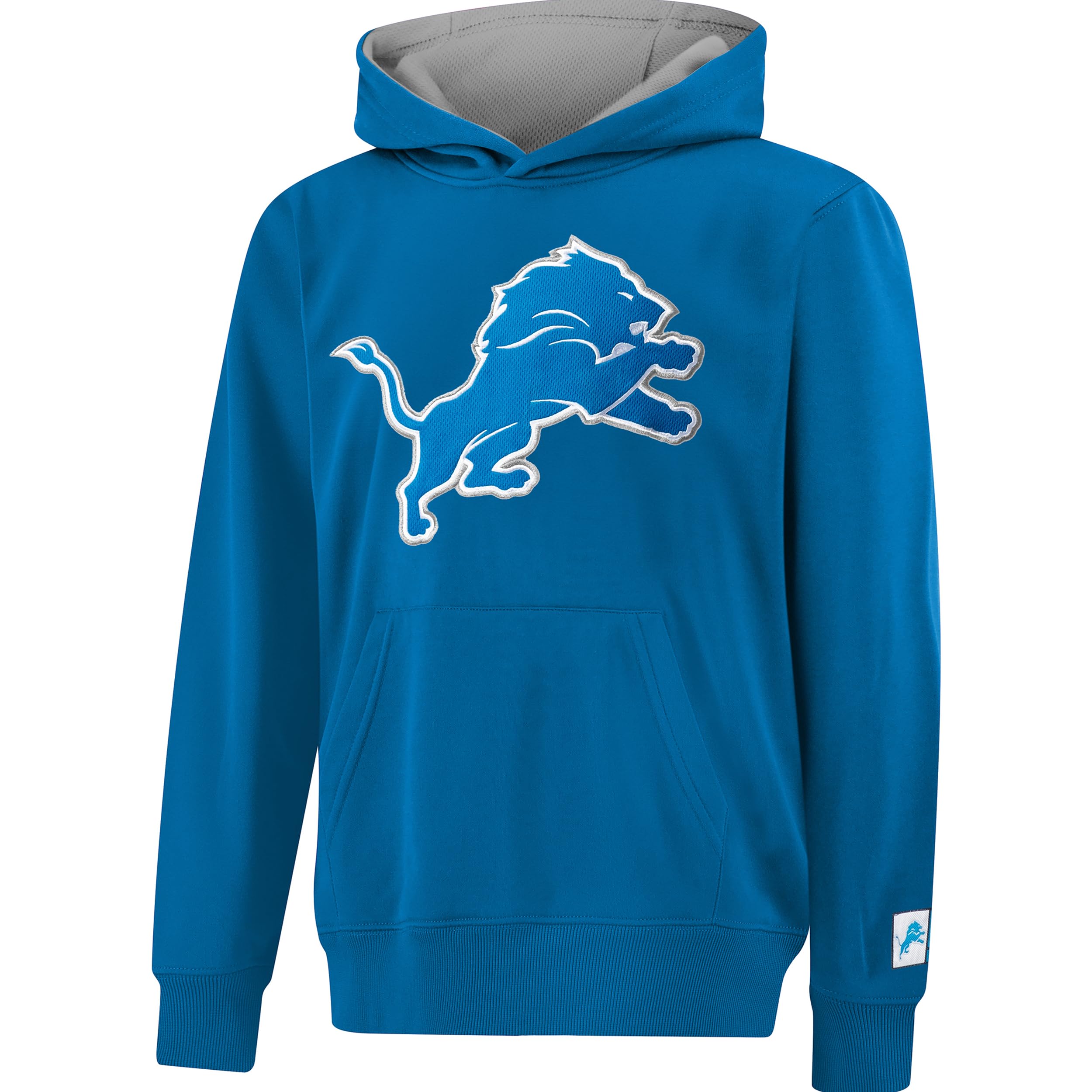 Ultra Game NFL Official Youth Super Soft Premium Pullover Hoodie Sweatshirt - Warm Polyester Blend, Detroit Lions, Team Color, 18-20 Image