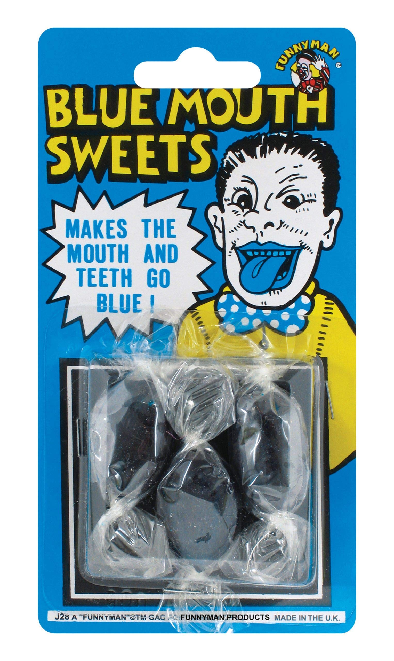 Blue Mouth Sweets (1 Set of 3) - Hilarious Prank Candy, Perfect Accessory for Parties, Events, Gifting, & More