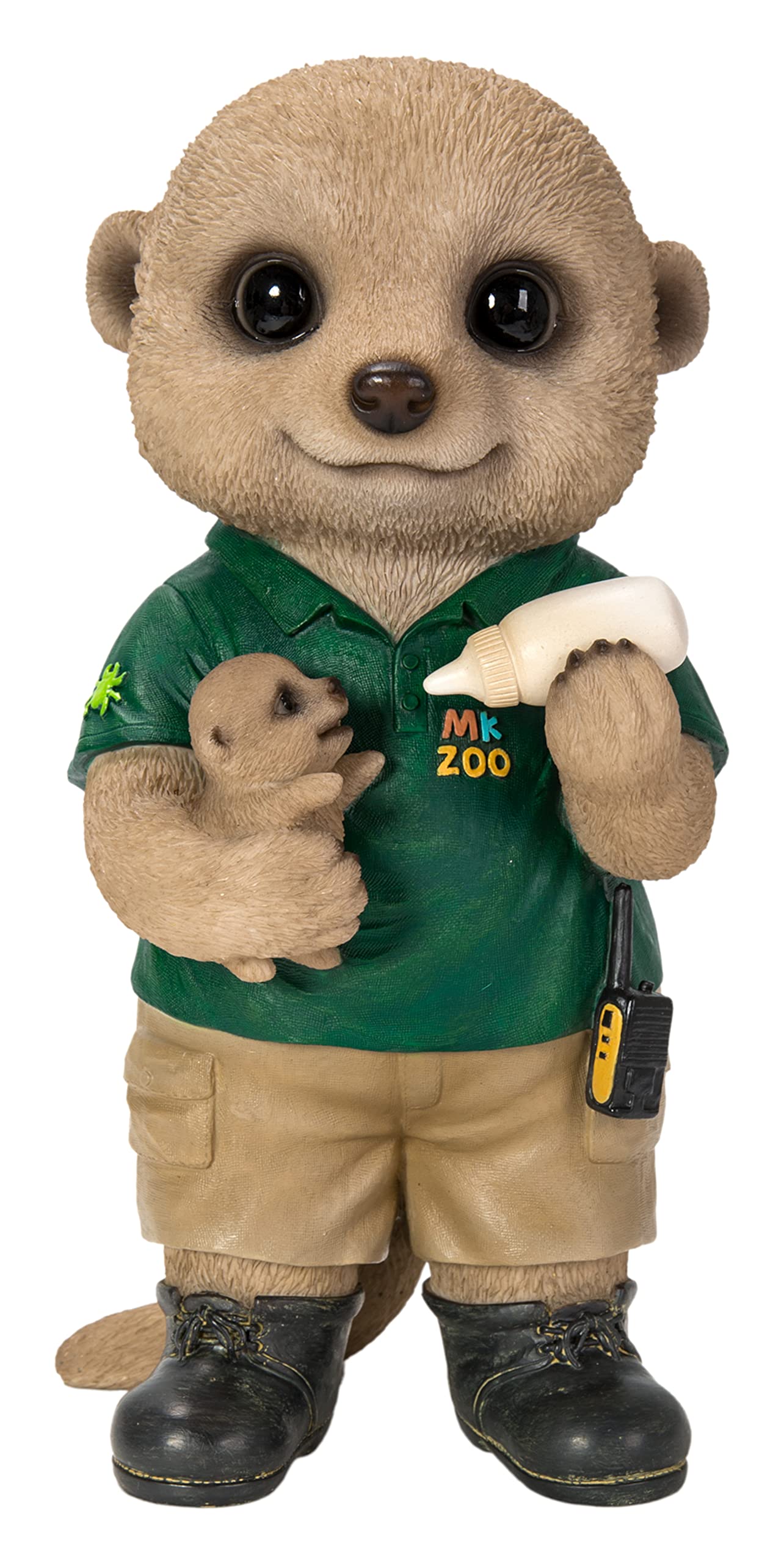 Vivid Arts - Resin Baby Meerkat Zookeeper Home or Garden Decoration, XMK-2378-D, 23cm