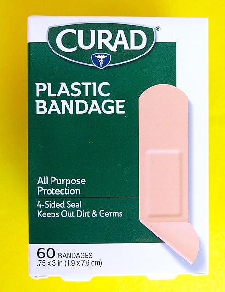 CURAD PLASTIC, 3/4 INCHES X 3 INCHES 60...