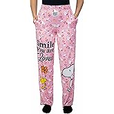 BRIEF INSANITY Peanuts Snoopy & Woodstock Unisex Lounge Pajama Pants | Smile You are Loved Sleep Bottoms