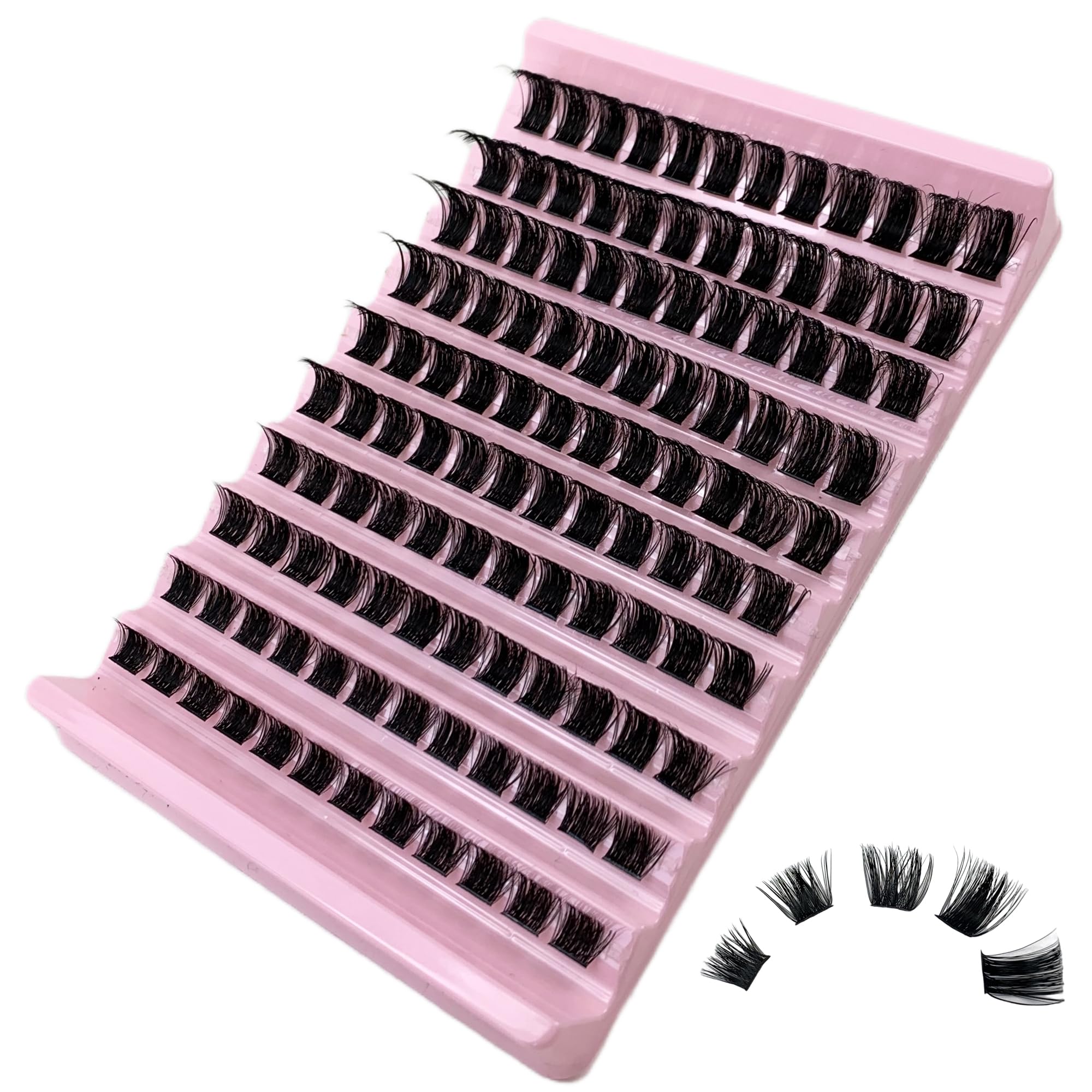 GGOKOK Wispy DIY Lash Extension 8-16mm Eyelash Clusters 120 pcs Natural Cluster Lashes Individual Lashes at Home D Curl Fluffy Eyelash Extensions(D03)